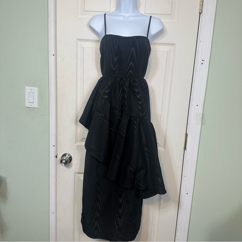 Kate Spade New York x Target Tiered Ruffle Black Tank Midi Dress Plus Size Small